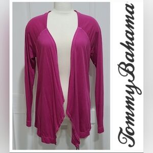 Tommy Bahama Women’s Long Sleeve Lightweight Waterfall Cardigan Plum Pink Sz S